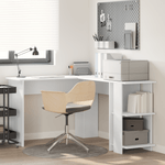 Casa si Gradina - Mobilier - Mese si birouri - Birouri - Birou Alb de Colt Alb Lemn aglomerat Mare Stocare Birou de colt - Infinity.ro