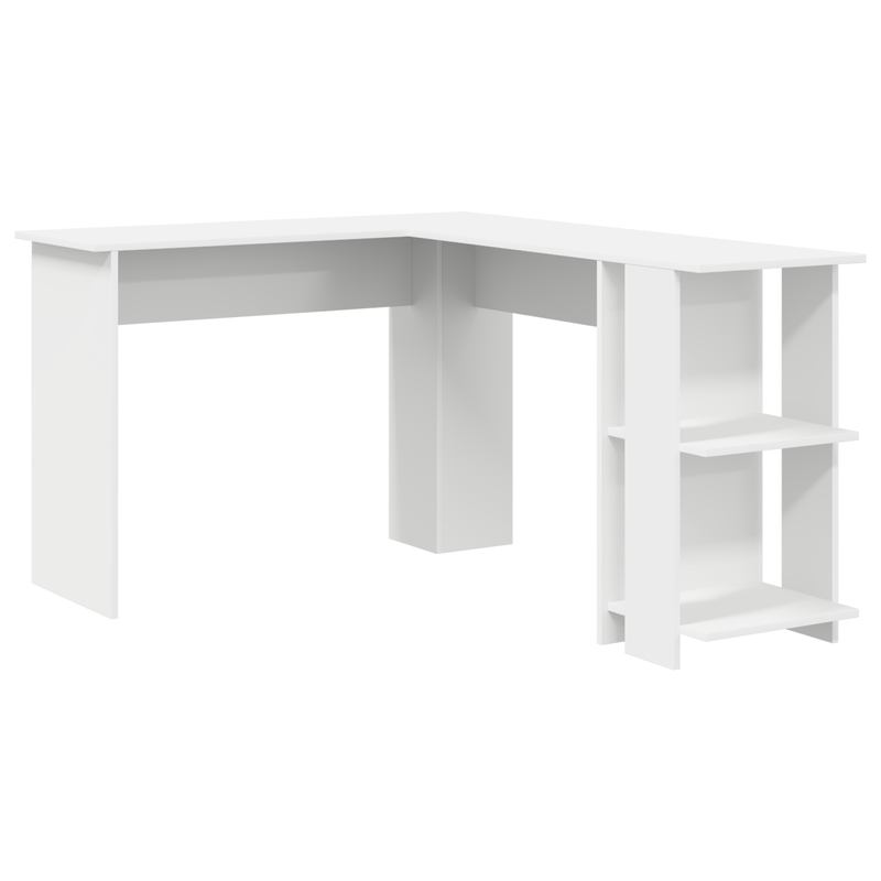 Casa si Gradina - Mobilier - Mese si birouri - Birouri - Birou Alb de Colt Alb Lemn aglomerat Mare Stocare Birou de colt - Infinity.ro