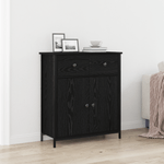 Casa si Gradina - Mobilier - Comode si corpuri - Comode - Dulap, stejar negru, 70x30x80 cm, lemn prelucrat si otel - Infinity.ro