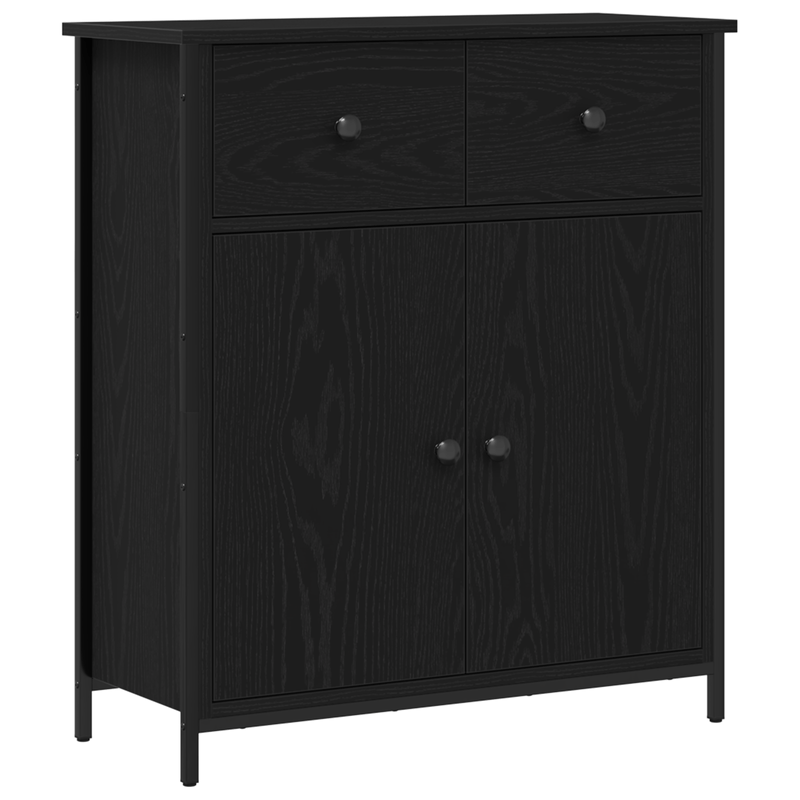 Casa si Gradina - Mobilier - Comode si corpuri - Comode - Dulap, stejar negru, 70x30x80 cm, lemn prelucrat si otel - Infinity.ro