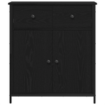 Casa si Gradina - Mobilier - Comode si corpuri - Comode - Dulap, stejar negru, 70x30x80 cm, lemn prelucrat si otel - Infinity.ro