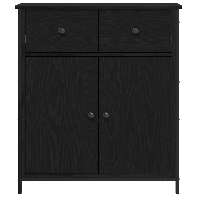 Casa si Gradina - Mobilier - Comode si corpuri - Comode - Dulap, stejar negru, 70x30x80 cm, lemn prelucrat si otel - Infinity.ro