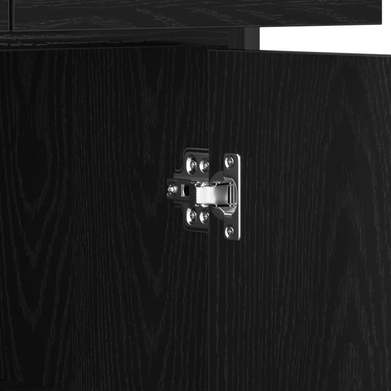 Casa si Gradina - Mobilier - Comode si corpuri - Comode - Dulap, stejar negru, 70x30x80 cm, lemn prelucrat si otel - Infinity.ro