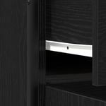 Casa si Gradina - Mobilier - Comode si corpuri - Comode - Dulap, stejar negru, 70x30x80 cm, lemn prelucrat si otel - Infinity.ro