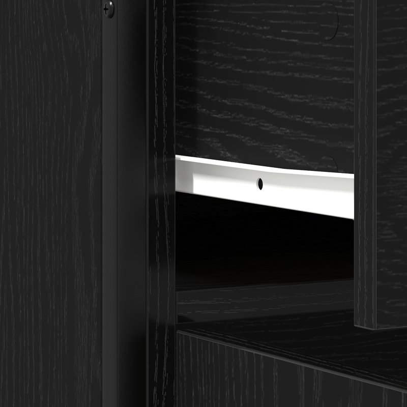 Casa si Gradina - Mobilier - Comode si corpuri - Comode - Dulap, stejar negru, 70x30x80 cm, lemn prelucrat si otel - Infinity.ro