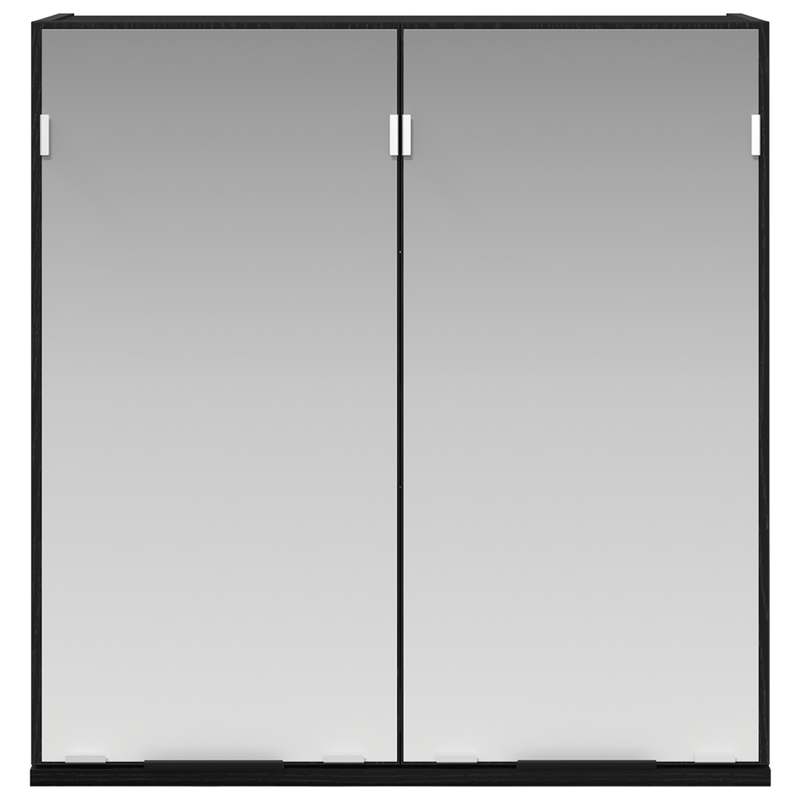 Casa si Gradina - Mobilier - Mobilier baie - Corpuri baie - Cabinet cu oglinda pentru baie - Stejar negru, 64x20x66.5 cm, Fabricat din lemn prelucrat - Infinity.ro