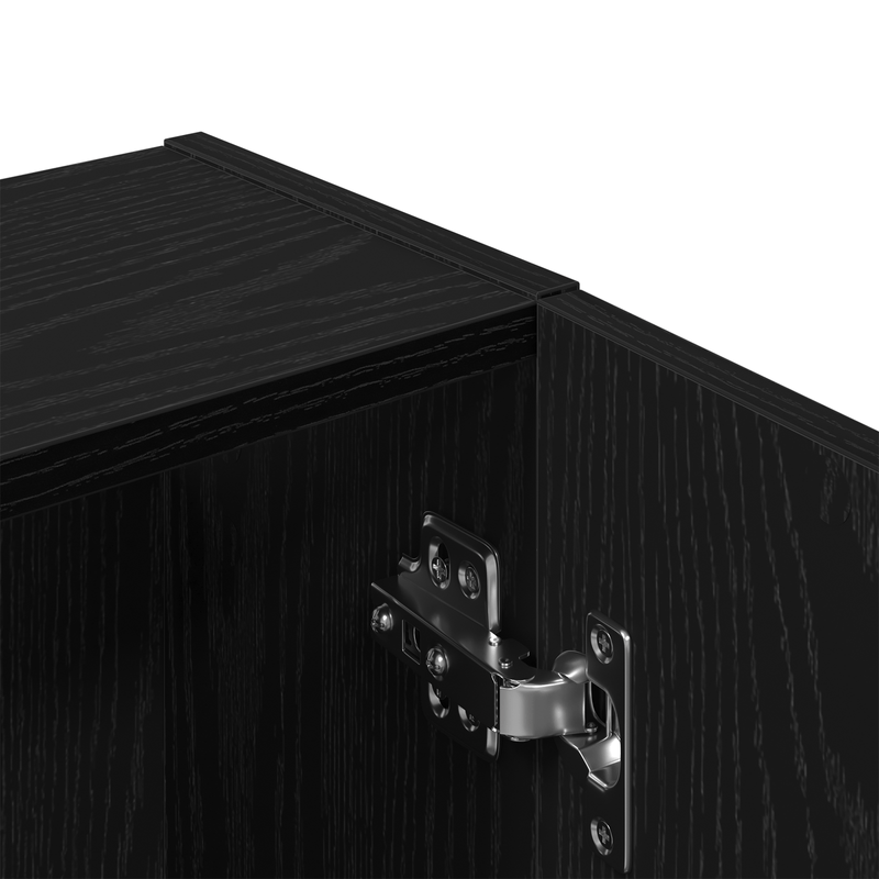 Casa si Gradina - Mobilier - Mobilier baie - Corpuri baie - Cabinet cu oglinda pentru baie - Stejar negru, 64x20x66.5 cm, Fabricat din lemn prelucrat - Infinity.ro