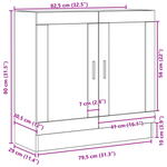 Casa si Gradina - Mobilier - Biblioteci si rafturi - Biblioteci - Biblioteca, stejar negru, 82,5x30,5x80 cm, lemn prelucrat - Infinity.ro
