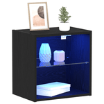 Casa si Gradina - Mobilier - Biblioteci si rafturi - Rafturi - Raft suspendat, 2 buc., stejar negru, 40x28,5x40 cm, lemn - Infinity.ro