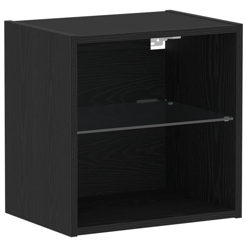 Casa si Gradina - Mobilier - Biblioteci si rafturi - Rafturi - Raft suspendat, 2 buc., stejar negru, 40x28,5x40 cm, lemn - Infinity.ro