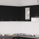 Casa si Gradina - Mobilier - Comode si corpuri - Corpuri bucatarie - Dulap coltar suspendat  - Stejar negru - 57x57x60 cm - Fabricat din lemn prelucrat - Infinity.ro