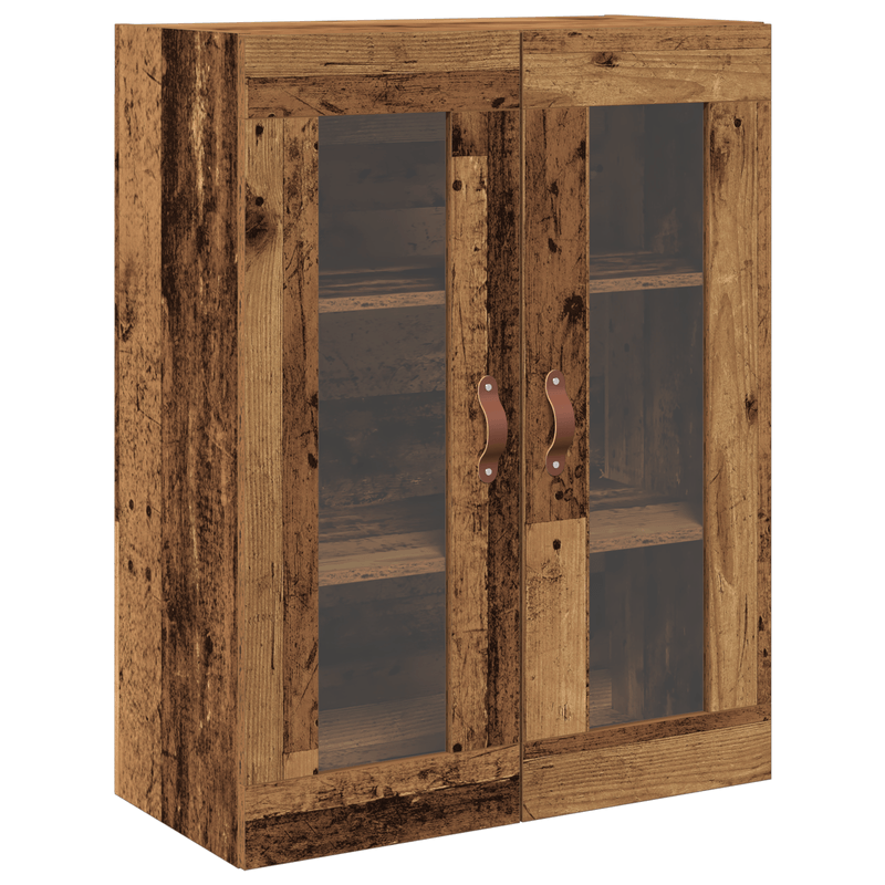 Casa si Gradina - Mobilier - Comode si corpuri - Comode - Dulap de perete cu usi din sticla, lemn vechi, 69,5x34x90 cm - Infinity.ro