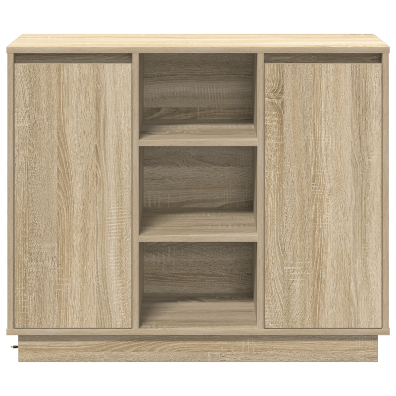 Casa si Gradina - Mobilier - Comode si corpuri - Comode - Comoda cu LED Stejar Sonoma 90x32x75 cm Lemn prelucrat - Infinity.ro