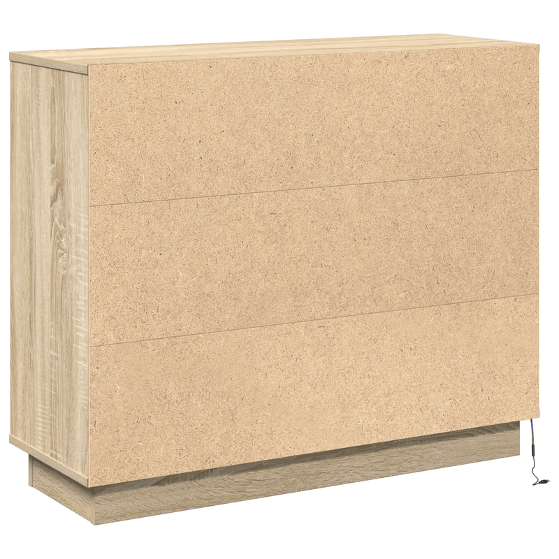 Casa si Gradina - Mobilier - Comode si corpuri - Comode - Comoda cu LED Stejar Sonoma 90x32x75 cm Lemn prelucrat - Infinity.ro