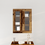 Casa si Gradina - Mobilier - Comode si corpuri - Comode - Dulap de perete cu usi din sticla, lemn vechi, 69,5x34x90 cm - Infinity.ro