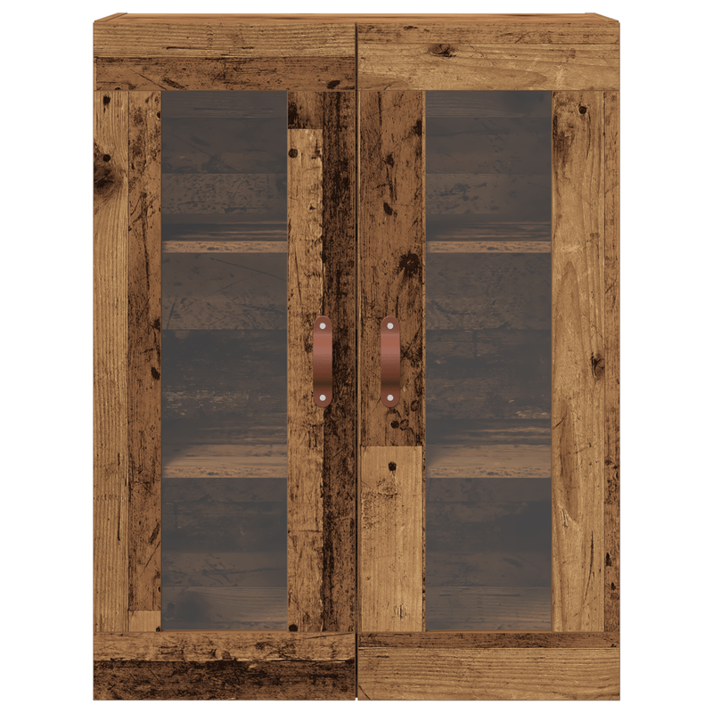 Casa si Gradina - Mobilier - Comode si corpuri - Comode - Dulap de perete cu usi din sticla, lemn vechi, 69,5x34x90 cm - Infinity.ro