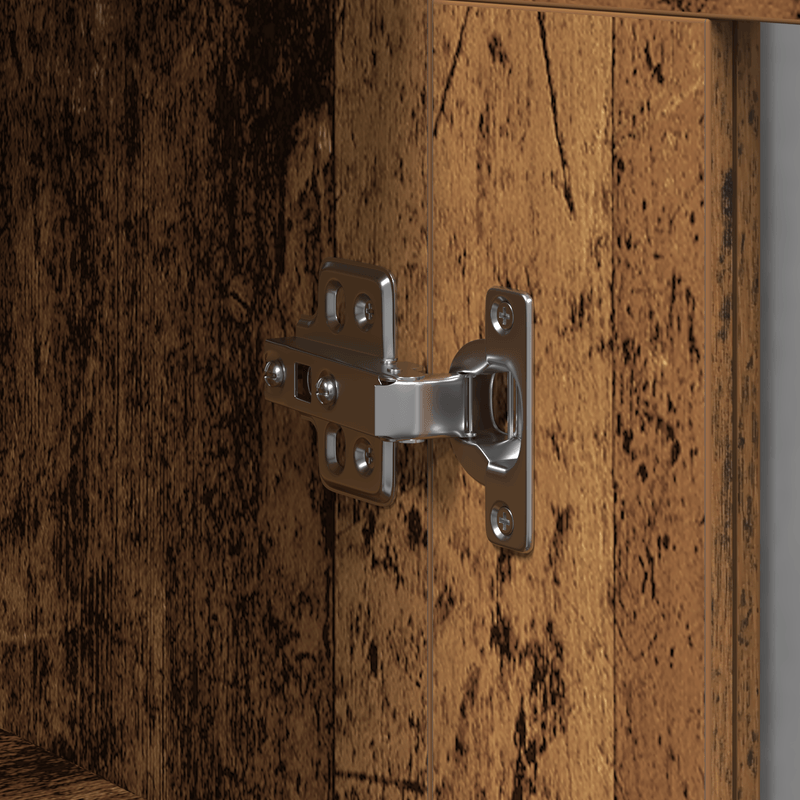 Casa si Gradina - Mobilier - Comode si corpuri - Comode - Dulap de perete cu usi din sticla, lemn vechi, 69,5x34x90 cm - Infinity.ro