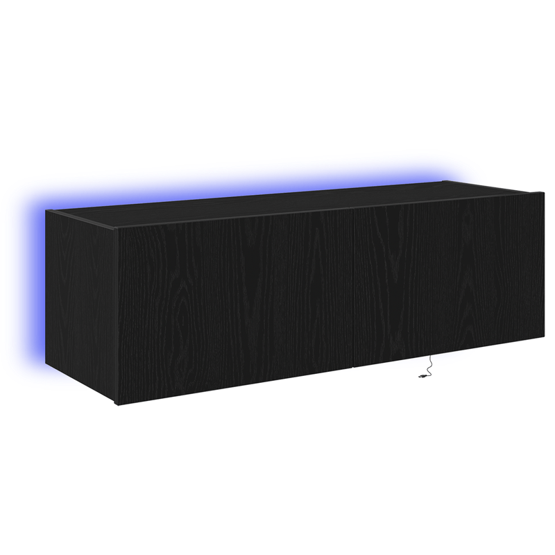 Casa si Gradina - Mobilier - Comode si corpuri - Comode - Dulap de perete cu LED-uri, stejar negru, 100x35x31 cm - Infinity.ro