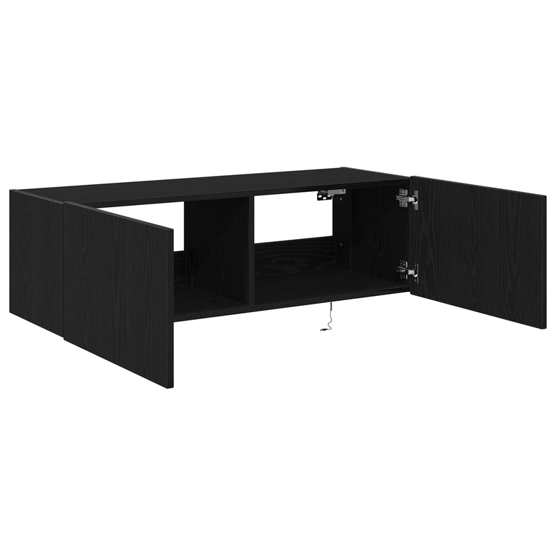 Casa si Gradina - Mobilier - Comode si corpuri - Comode - Dulap de perete cu LED-uri, stejar negru, 100x35x31 cm - Infinity.ro