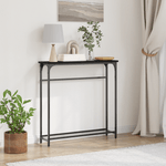 Casa si Gradina - Mobilier - Comode si corpuri - Console - Masa Consola Negru Stejar 75x19,5x75 cm Lemn prelucrat - Infinity.ro