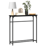 Casa si Gradina - Mobilier - Comode si corpuri - Console - Masa Consola Negru Stejar 75x19,5x75 cm Lemn prelucrat - Infinity.ro