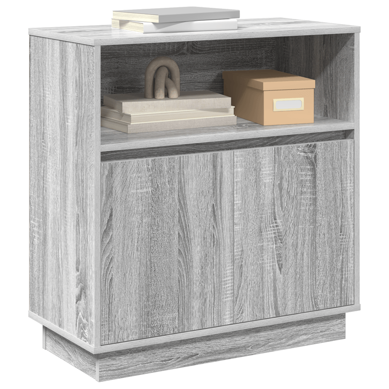 Casa si Gradina - Mobilier - Comode si corpuri - Comode - Dulap cu LED Gri Sonoma 71x34,5x75 cm Lemn prelucrat - Infinity.ro