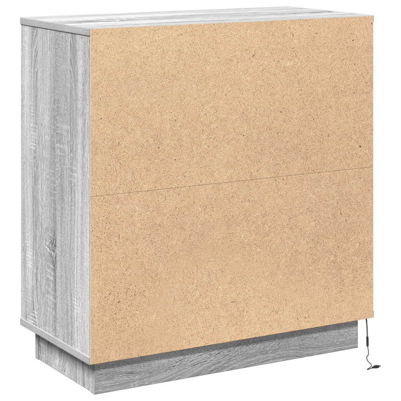 Casa si Gradina - Mobilier - Comode si corpuri - Comode - Dulap cu LED Gri Sonoma 71x34,5x75 cm Lemn prelucrat - Infinity.ro