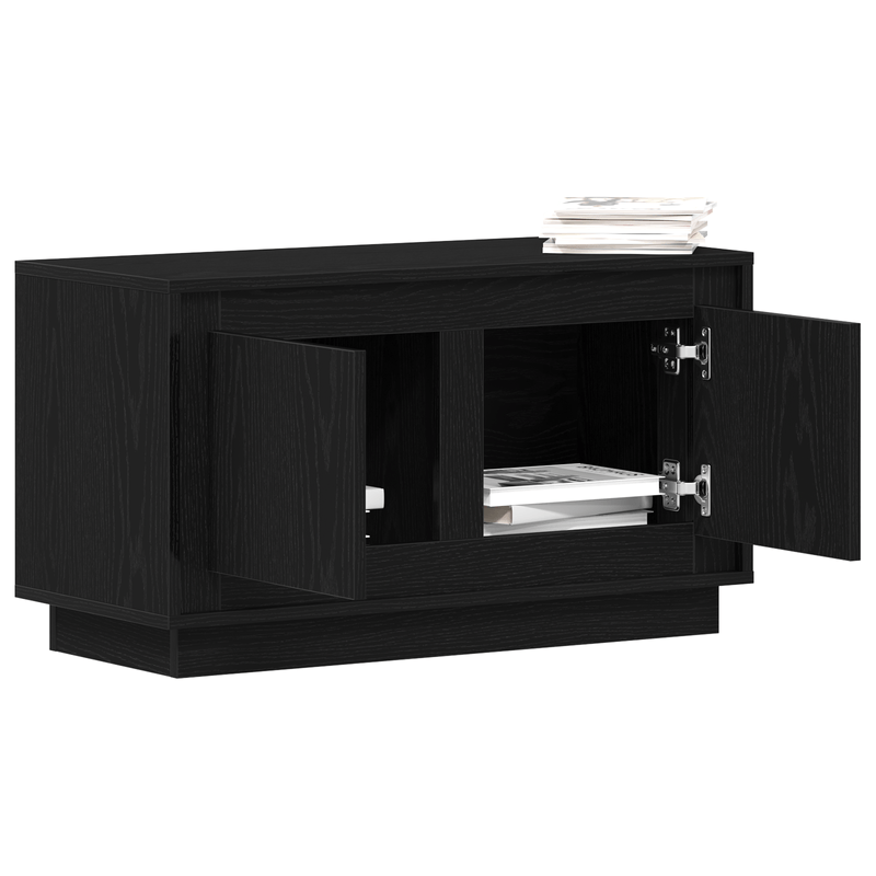 Casa si Gradina - Mobilier - Comode si corpuri - Comode - Dulap TV, stejar negru, 80x35x45 cm, lemn prelucrat - Infinity.ro