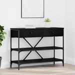 Casa si Gradina - Mobilier - Comode si corpuri - Console - Masa de Consola Stejar Negru 100x34.5x75 cm Lemn de inginerie - Infinity.ro