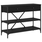 Casa si Gradina - Mobilier - Comode si corpuri - Console - Masa de Consola Stejar Negru 100x34.5x75 cm Lemn de inginerie - Infinity.ro