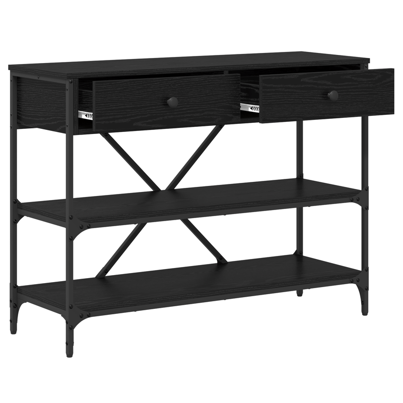 Casa si Gradina - Mobilier - Comode si corpuri - Console - Masa de Consola Stejar Negru 100x34.5x75 cm Lemn de inginerie - Infinity.ro
