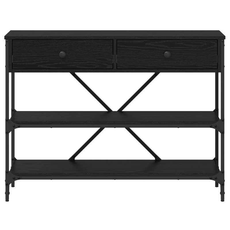 Casa si Gradina - Mobilier - Comode si corpuri - Console - Masa de Consola Stejar Negru 100x34.5x75 cm Lemn de inginerie - Infinity.ro