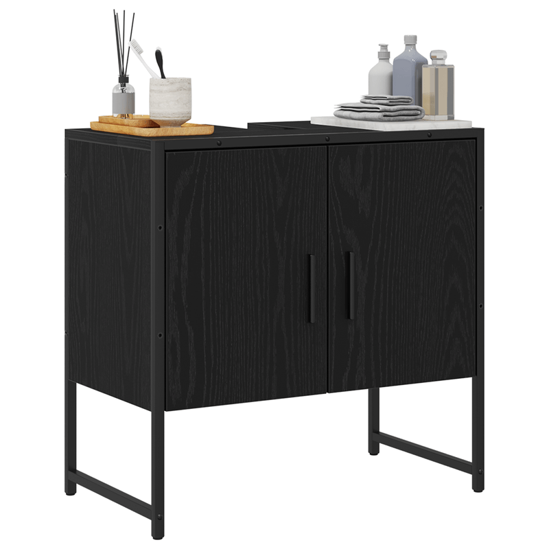 Casa si Gradina - Mobilier - Mobilier baie - Comode baie - Comoda chiuveta de baie, stejar negru 60x33x60 cm lemn prelucrat - Infinity.ro
