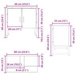 Casa si Gradina - Mobilier - Mobilier baie - Comode baie - Comoda chiuveta de baie, stejar negru 60x33x60 cm lemn prelucrat - Infinity.ro
