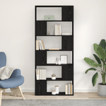 Casa si Gradina - Mobilier - Mese si birouri - Birouri - Biblioteca, stejar negru, 80x24x186 cm, lemn prelucrat - Infinity.ro