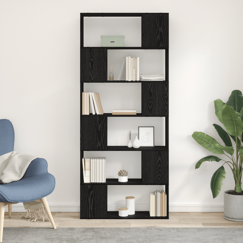 Casa si Gradina - Mobilier - Mese si birouri - Birouri - Biblioteca, stejar negru, 80x24x186 cm, lemn prelucrat - Infinity.ro