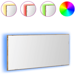 Casa si Gradina - Mobilier - Mobilier baie - Corpuri baie - Dulap de baie cu oglinda si LED, stejar artizanal, 80x37 cm - Infinity.ro