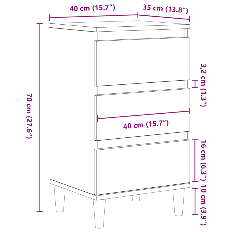 Casa si Gradina - Mobilier - Comode si corpuri - Noptiere - Noptiera, lemn vechi, 40x35x70 cm, lemn prelucrat - Infinity.ro