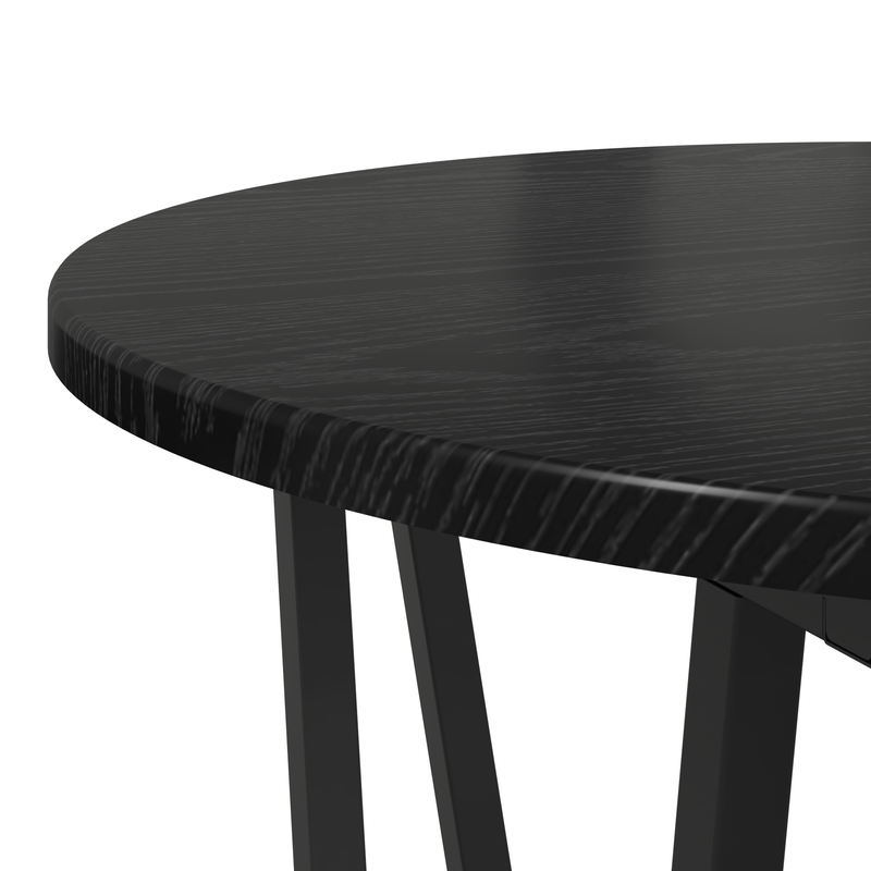 Casa si Gradina - Mobilier - Mese si birouri - Mese living - Set 2 mese laterale, stejar negru, MDF si metal - Infinity.ro