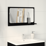 Casa si Gradina - Mobilier - Mobilier baie - Oglinzi baie - oglinda de baie  Negru Stejar 60x10,5x37 cm Lemn compozit - Infinity.ro