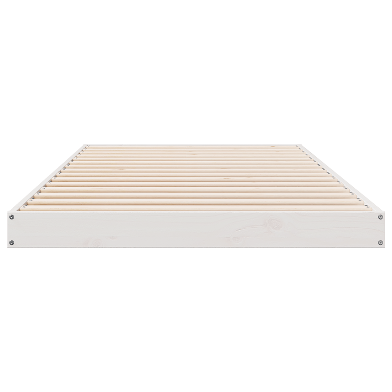 Casa si Gradina - Mobilier - Paturi si accesorii - Paturi - Cadru de pat de podea, alb, 80x210 cm, lemn masiv de pin - Infinity.ro