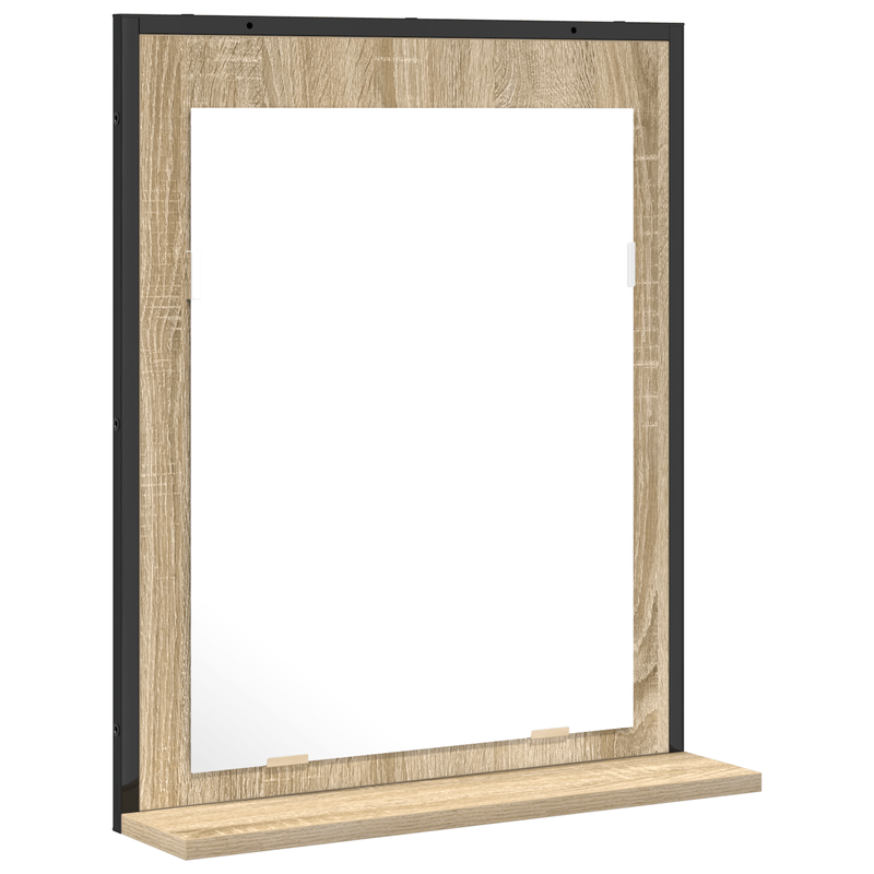 Casa si Gradina - Mobilier - Mobilier baie - Oglinzi baie - Oglinda baie cu raft stejar sonoma 50x12x60 cm lemn prelucrat - Infinity.ro