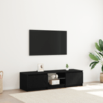 Casa si Gradina - Mobilier - Comode si corpuri - Comode - Dulap TV cu lumini LED Stejar Negru 140x40x35,5 cm Lemn - Infinity.ro