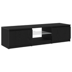 Casa si Gradina - Mobilier - Comode si corpuri - Comode - Dulap TV cu lumini LED Stejar Negru 140x40x35,5 cm Lemn - Infinity.ro