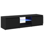 Casa si Gradina - Mobilier - Comode si corpuri - Comode - Dulap TV cu lumini LED Stejar Negru 140x40x35,5 cm Lemn - Infinity.ro