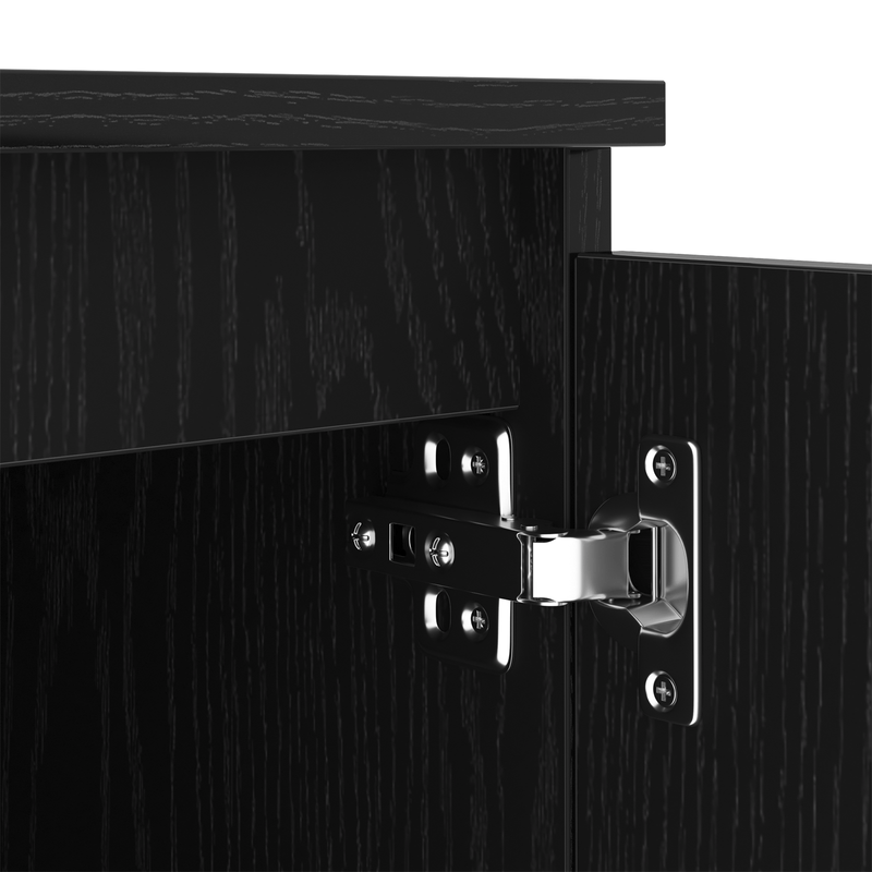 Casa si Gradina - Mobilier - Comode si corpuri - Comode - Dulap TV cu lumini LED Stejar Negru 140x40x35,5 cm Lemn - Infinity.ro