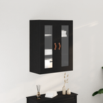 Casa si Gradina - Mobilier - Comode si corpuri - Comode - Dulap de perete cu usi din sticla, stejar negru, 69,5x34x90 cm - Infinity.ro