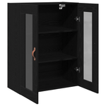 Casa si Gradina - Mobilier - Comode si corpuri - Comode - Dulap de perete cu usi din sticla, stejar negru, 69,5x34x90 cm - Infinity.ro