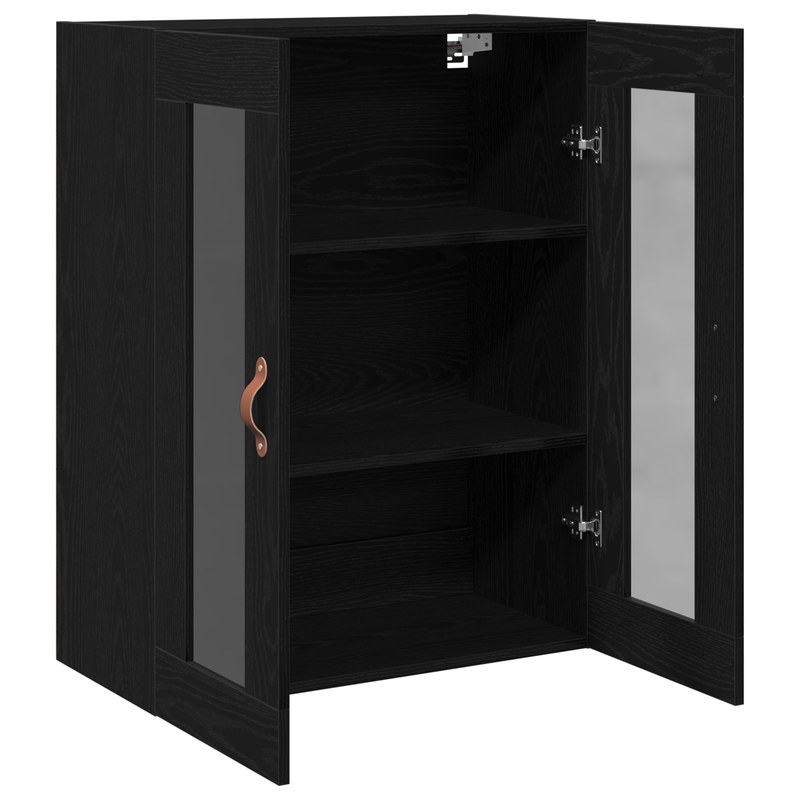 Casa si Gradina - Mobilier - Comode si corpuri - Comode - Dulap de perete cu usi din sticla, stejar negru, 69,5x34x90 cm - Infinity.ro