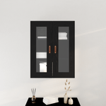 Casa si Gradina - Mobilier - Comode si corpuri - Comode - Dulap de perete cu usi din sticla, stejar negru, 69,5x34x90 cm - Infinity.ro
